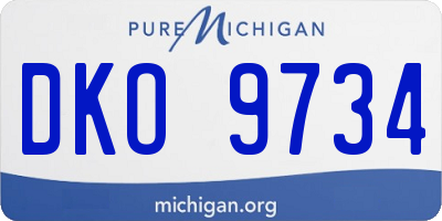 MI license plate DKO9734