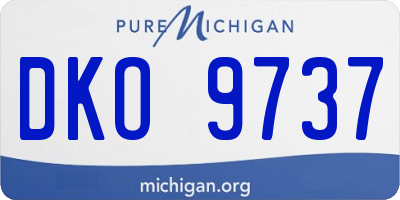 MI license plate DKO9737