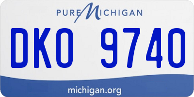 MI license plate DKO9740