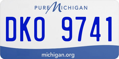 MI license plate DKO9741