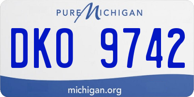 MI license plate DKO9742