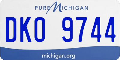 MI license plate DKO9744
