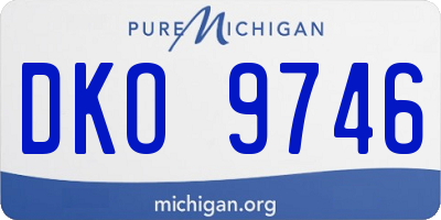 MI license plate DKO9746