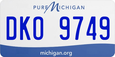 MI license plate DKO9749
