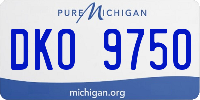 MI license plate DKO9750