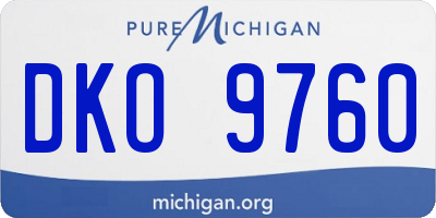 MI license plate DKO9760