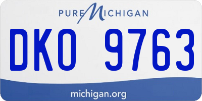 MI license plate DKO9763