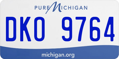 MI license plate DKO9764
