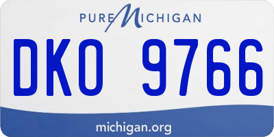 MI license plate DKO9766