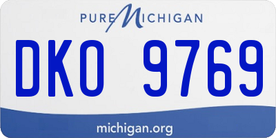 MI license plate DKO9769