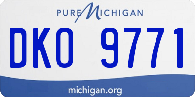 MI license plate DKO9771