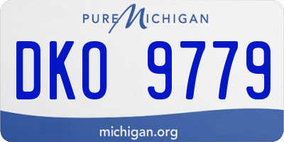 MI license plate DKO9779