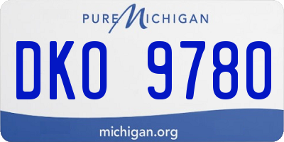 MI license plate DKO9780