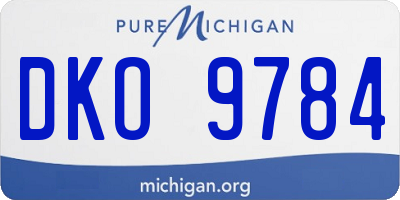 MI license plate DKO9784