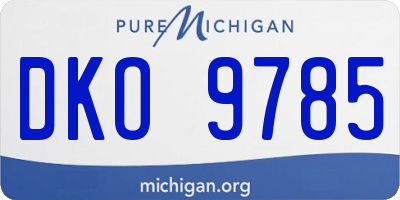 MI license plate DKO9785