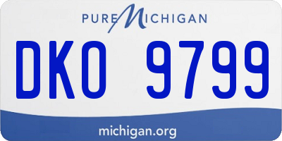 MI license plate DKO9799