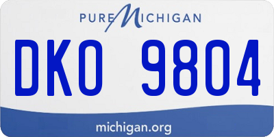 MI license plate DKO9804