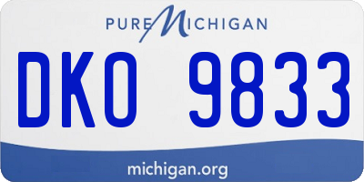 MI license plate DKO9833