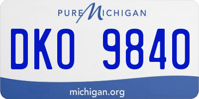 MI license plate DKO9840