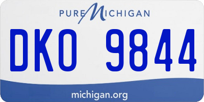 MI license plate DKO9844