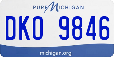 MI license plate DKO9846