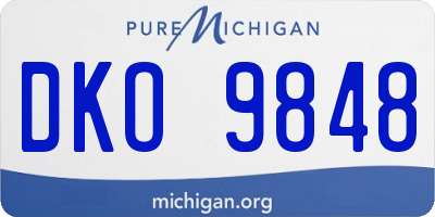 MI license plate DKO9848