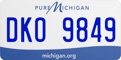 MI license plate DKO9849