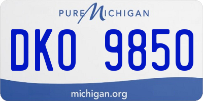 MI license plate DKO9850