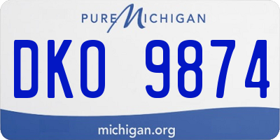 MI license plate DKO9874