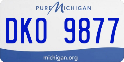 MI license plate DKO9877
