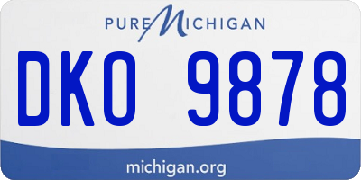 MI license plate DKO9878