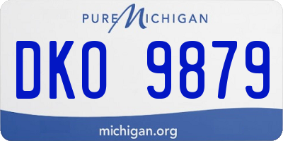 MI license plate DKO9879
