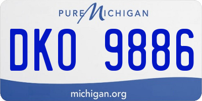 MI license plate DKO9886