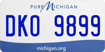 MI license plate DKO9899