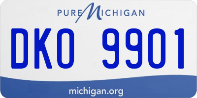 MI license plate DKO9901