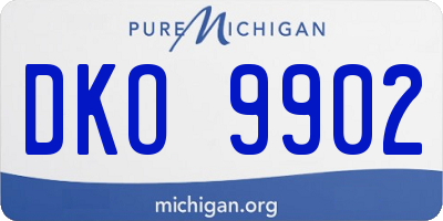 MI license plate DKO9902