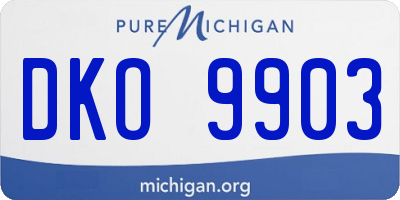 MI license plate DKO9903