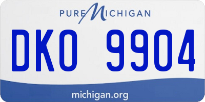 MI license plate DKO9904