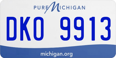 MI license plate DKO9913