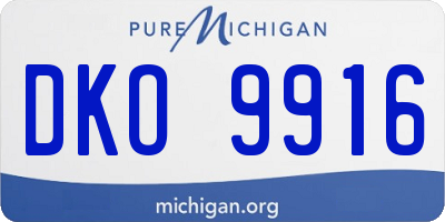 MI license plate DKO9916