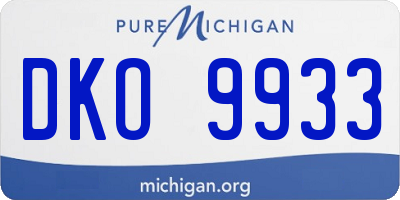 MI license plate DKO9933