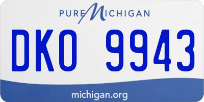 MI license plate DKO9943