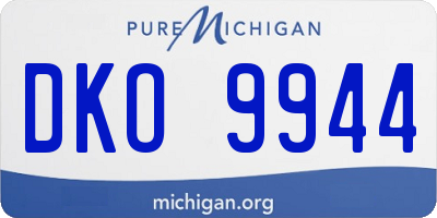 MI license plate DKO9944