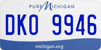 MI license plate DKO9946