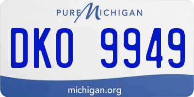 MI license plate DKO9949