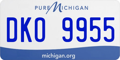 MI license plate DKO9955