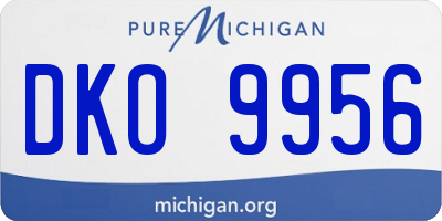 MI license plate DKO9956