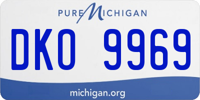 MI license plate DKO9969
