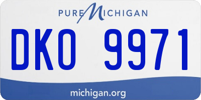 MI license plate DKO9971