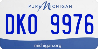 MI license plate DKO9976